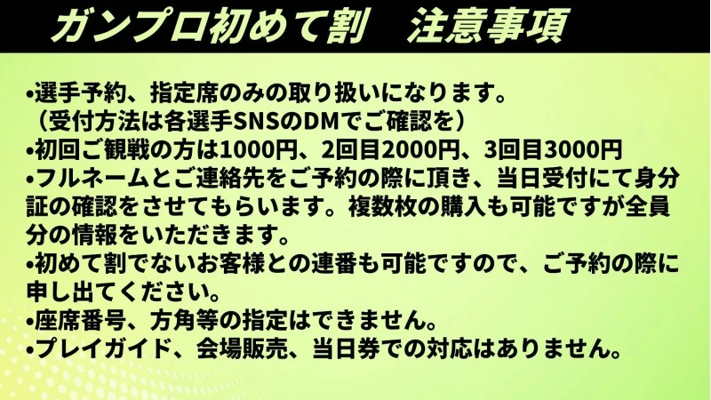 ガンプロ『初めて割』